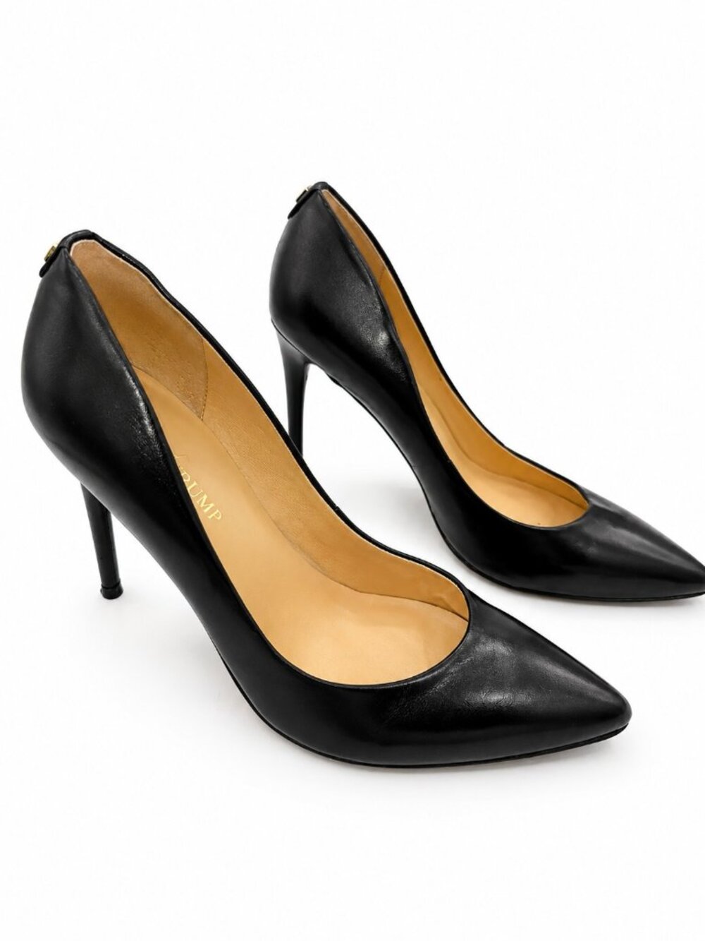 Ivanka Trump Black Leather Pointed Toe Pumps High Heels Women's Size 8M